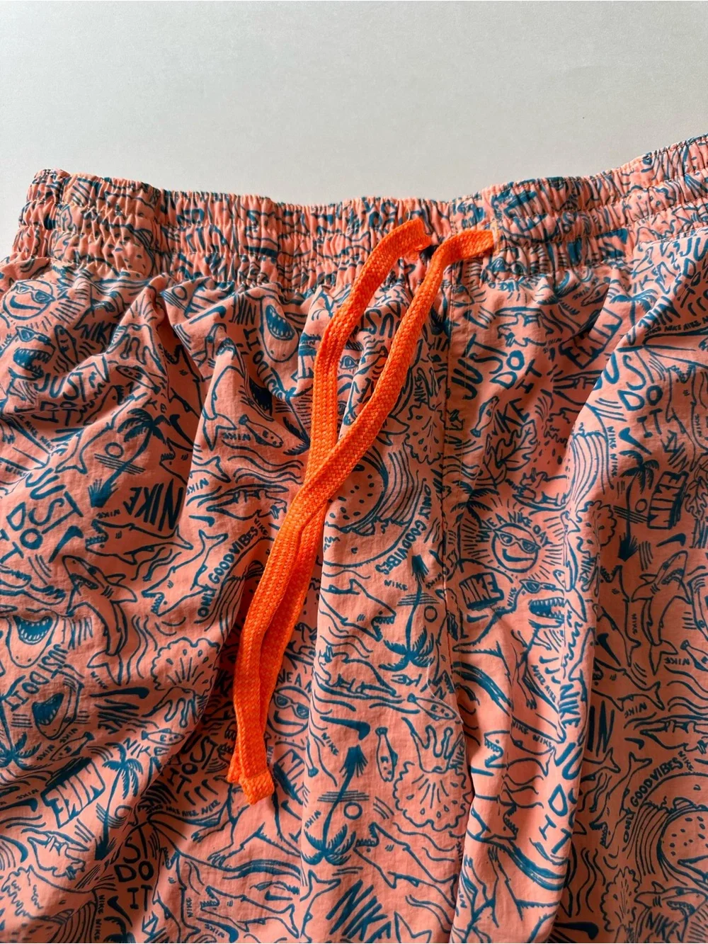 Nike Swim Shark Lap Graphic Print Swim Trunks